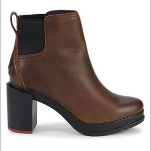 Sorel Blake Block Heel Leather Chelsea Boots Women's Size 11